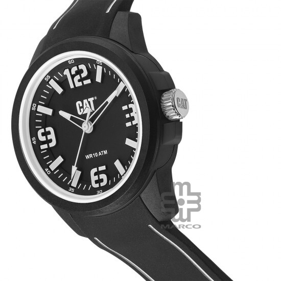 CAT LINEVOLT LZ-110-21-122 Black Silicone Band Analog Watch | 10 ATM | 45 MM | 2Y Warranty