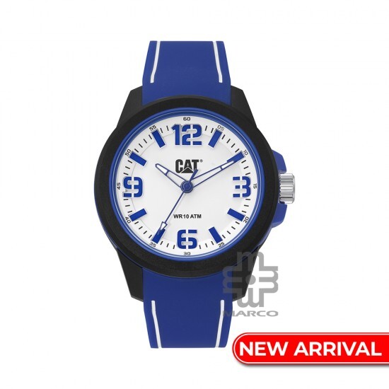 CAT LINEVOLT LZ-110-26-226 Blue Silicone Band Analog Watch | 10 ATM | 45 MM | 2Y Warranty