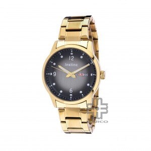 Instinc M6182L-XZ1GGY Gold Stainless Steel Band Men Watch
