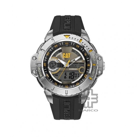 Caterpillar ANADIGIT MA-145-21-131 Black Dial Black Rubber Strap Analog and Digital Men Watch