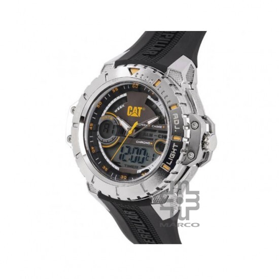 Caterpillar ANADIGIT MA-145-21-131 Black Dial Black Rubber Strap Analog and Digital Men Watch