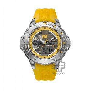 Caterpillar ANADIGIT MA-155-27-137 Black Yellow Dial and Yellow Rubber Strap Analog and Digital Men Watch
