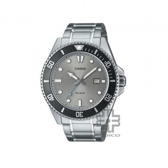 Casio General MDV-107D-8AV Silver Stainless Steel Band Men Watch