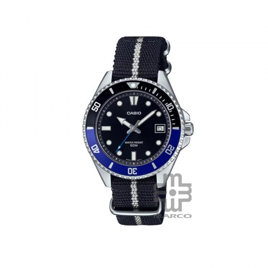 Casio General MDV-10C-1A2V Black Cloth Band Men Watch Casio General MDV-10C-1A2V Black Cloth Band Men Watch