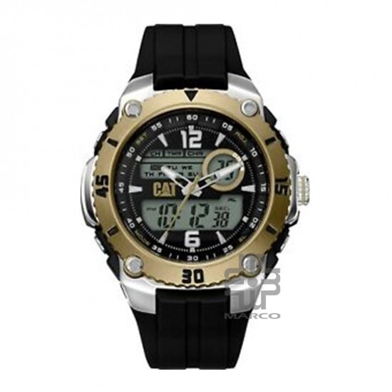 Caterpillar SPORTICA ME-145-21-134 DIGITAL AND ANALOG BLACK GOLD DIALBLACK GOLD PU STRAP MEN WATCH