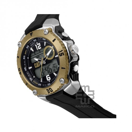 Caterpillar SPORTICA ME-145-21-134 DIGITAL AND ANALOG BLACK GOLD DIALBLACK GOLD PU STRAP MEN WATCH