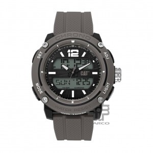 Caterpillar POWER A MF-145-25-135 DIGITAL AND ANALOG BLACK DIAL GREY SILICONE STRAP MEN WATCH