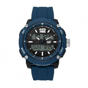 Caterpillar POWER A MF-145-26-136 BLUE DIGITAL AND ANALOG BLACK DIAL BLUE SILICONE STRAP MEN WATCH