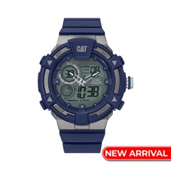 CAT DUALMODE MI-155-26-536 Blue Rubber Band Analog Watch | 10 ATM | 47 MM | 2Y Warranty