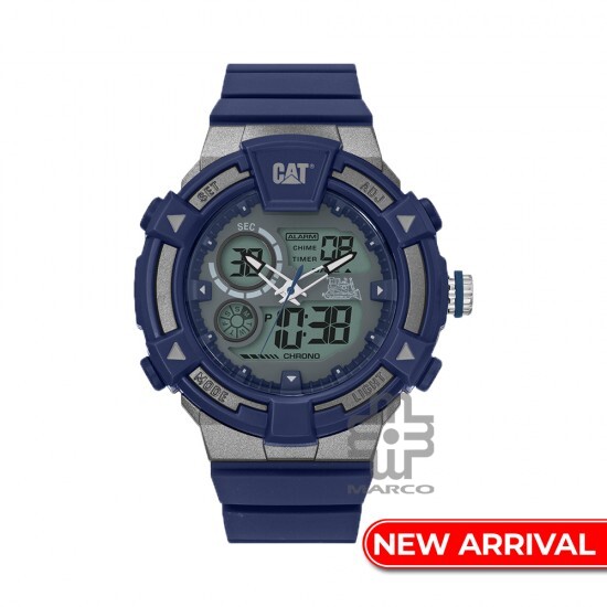 CAT DUALMODE MI-155-26-536 Blue Rubber Band Analog Watch | 10 ATM | 47 MM | 2Y Warranty