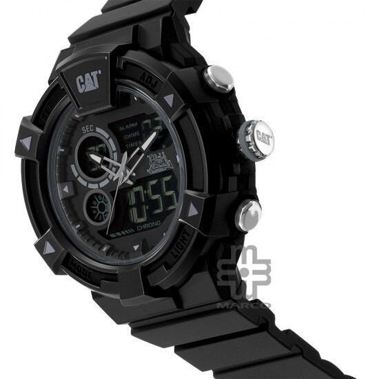 CAT DUALMODE MI-165-21-131 Black Rubber Band Analog Watch | 10 ATM | 47 MM | 2Y Warranty