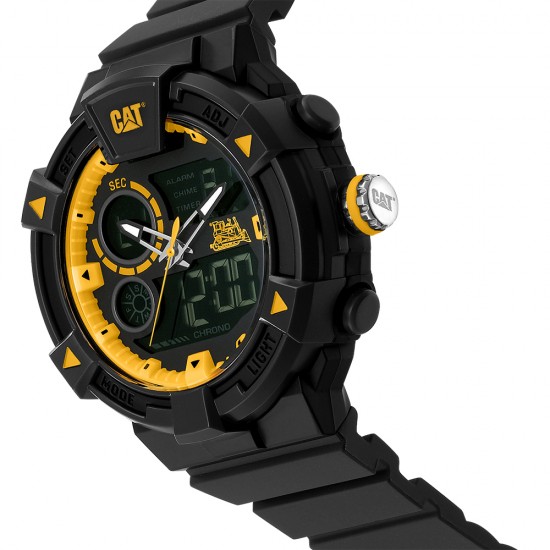 CAT DUALMODE MI-165-21-137 Gun Rubber Band Analog Watch | 10 ATM | 47 MM | 2Y Warranty