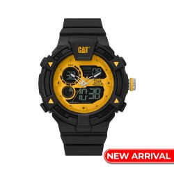 CAT DUALMODE MI-165-21-731 Black Rubber Band Analog Watch | 10 ATM | 47 MM | 2Y Warranty