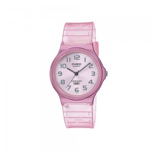 Casio General MQ-24S-4B Pink Translucent Resin Band Women Youth Watch
