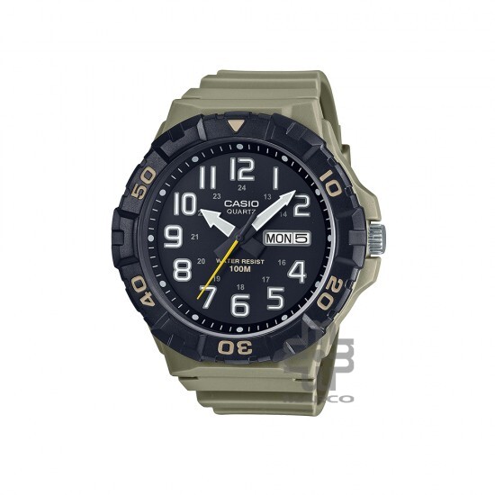 Casio General MRW-210H-5AV Olive Green Resin Band Men Watch Casio General MRW-210H-5AV Olive Green Resin Band Men Watch