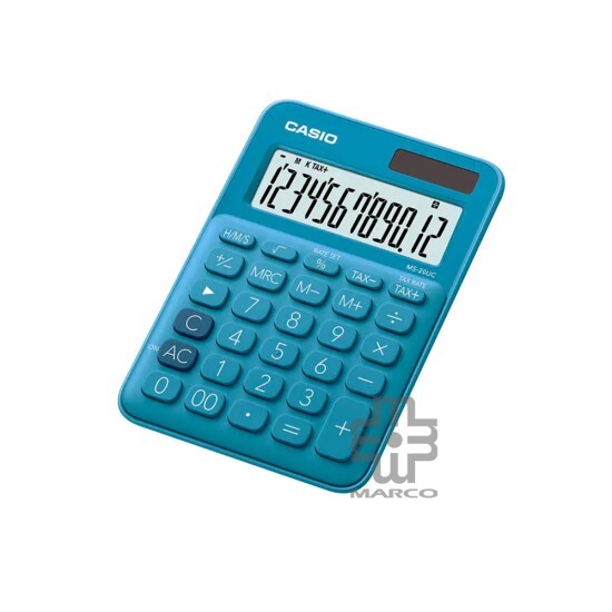 Casio Colorful Calculator MS-20UC-BU Blue Casio Colorful Calculator MS-20UC-BU Blue