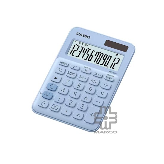 Casio Colorful Calculator MS-20UC-LB Light Blue Casio Colorful Calculator MS-20UC-LB Light Blue