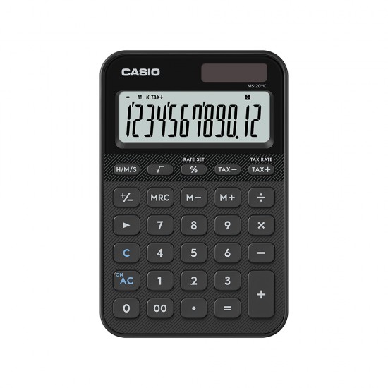 Casio Colorful Calculator MS-20YC-BK Black Colour