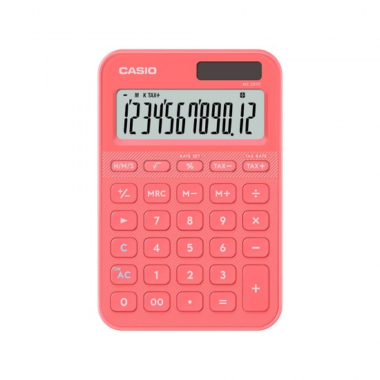 Casio Colorful Calculator MS-20YC-CL Coral Colour 