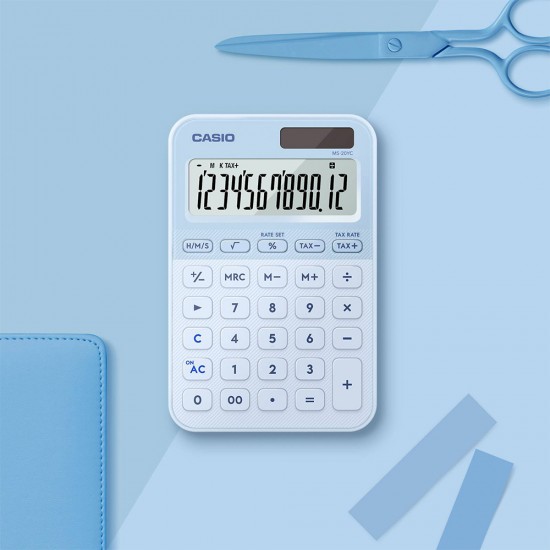 Casio Colorful Calculator MS-20YC-LB Light Blue Colour