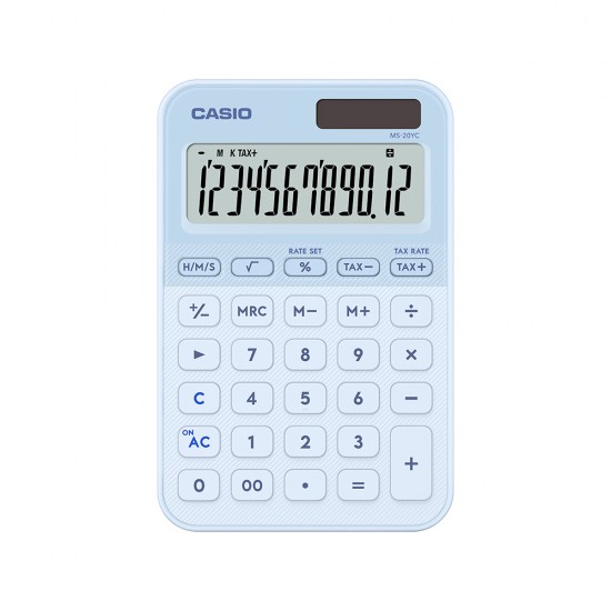 Casio Colorful Calculator MS-20YC-LB Light Blue Colour