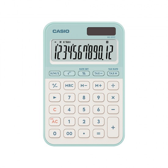 Casio Colorful Calculator MS-20YC-LG Light Green Colour