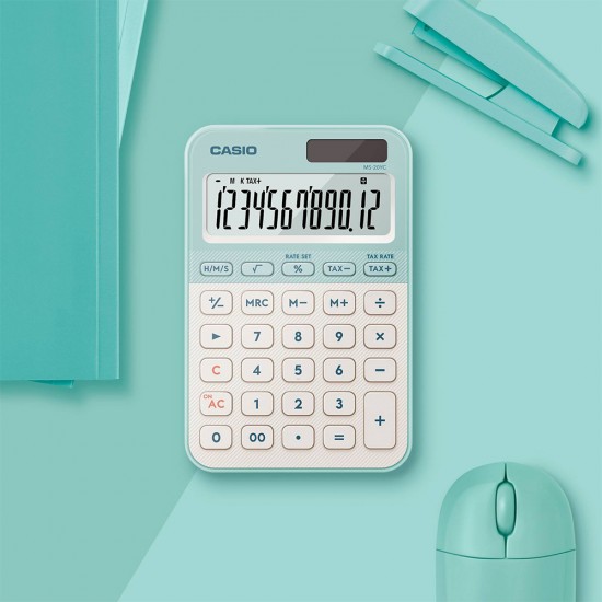 Casio Colorful Calculator MS-20YC-LG Light Green Colour