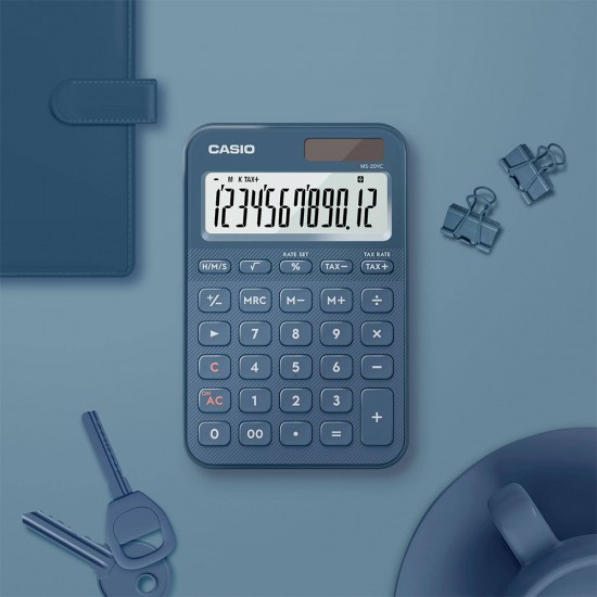 Casio Colorful Calculator MS-20YC-NY Navy Colour