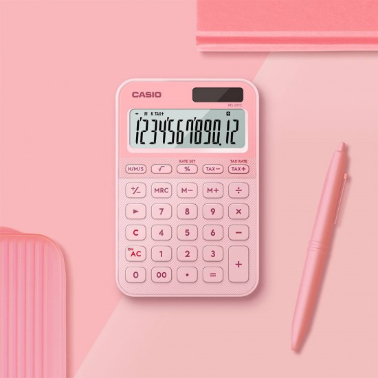 Casio Colorful Calculator MS-20YC-LP Light Pink Colour