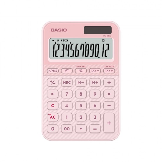 Casio Colorful Calculator MS-20YC-LP Light Pink Colour