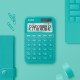 Casio Colorful Calculator MS-20YC-TU Turquoise Colour