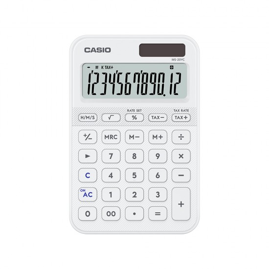 Casio Colorful Calculator MS-20YC-WE White Colour