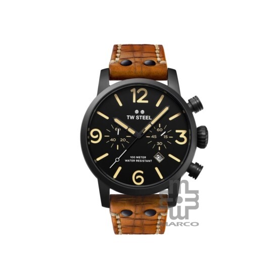 TW Steel MS34-48MM Maverick Brown Leather Band Men Watch TW Steel MS34-48MM Maverick Brown Leather Band Men Watch