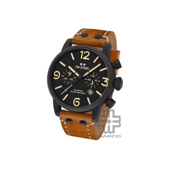 TW Steel MS34-48MM Maverick Brown Leather Band Men Watch TW Steel MS34-48MM Maverick Brown Leather Band Men Watch