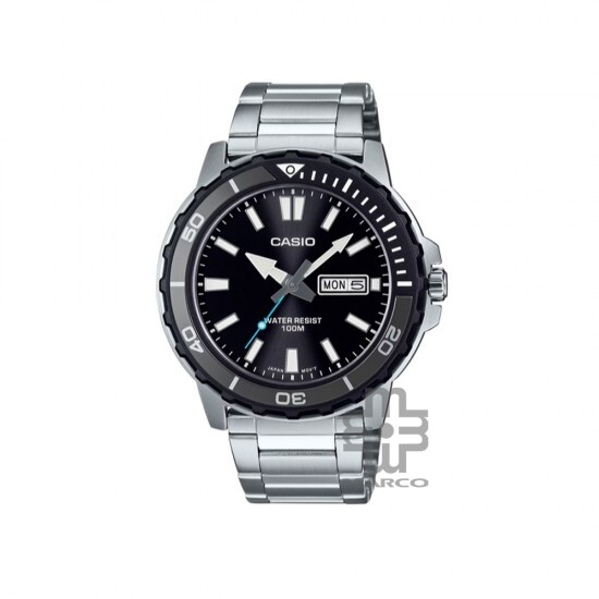 Casio General MTD-125D-1A3V Silver Stainless Steel Band Men Watch Casio General MTD-125D-1A3V Silver Stainless Steel Band Men Watch