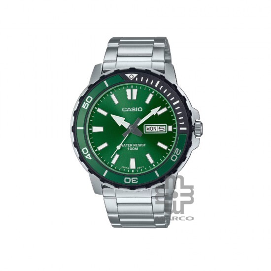 Casio General MTD-125D-3AV Silver Stainless Steel Band Men Watch Casio General MTD-125D-3AV Silver Stainless Steel Band Men Watch