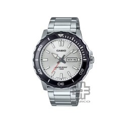 Casio General MTD-125D-7AV Silver Stainless Steel Band Men Watch