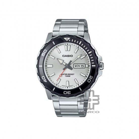 Casio General MTD-125D-7AV Silver Stainless Steel Band Men Watch Casio General MTD-125D-7AV Silver Stainless Steel Band Men Watch