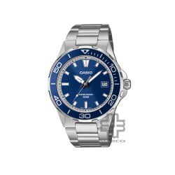 Casio General MTD-145D-2AV Silver Stainless Steel Band Men Watch