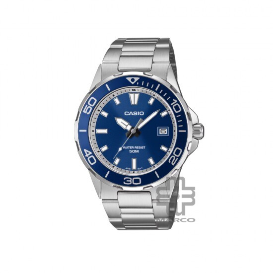 Casio General MTD-145D-2AV Silver Stainless Steel Band Men Watch