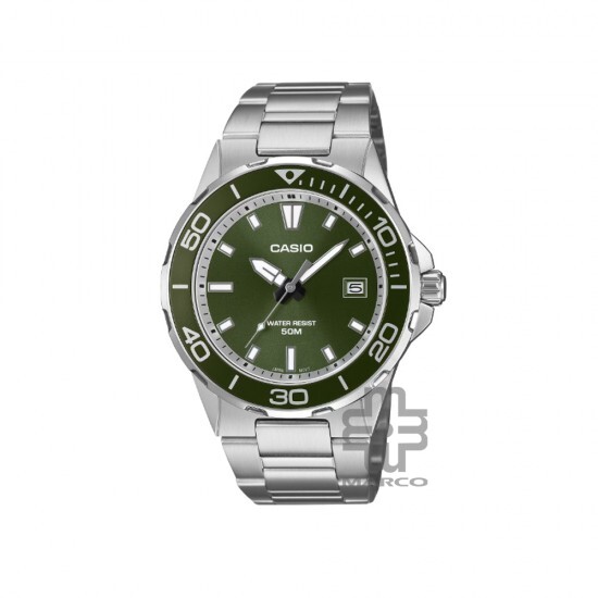 Casio General MTD-145D-3AV Silver Stainless Steel Band Men Watch