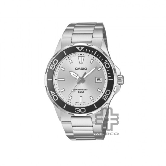Casio General MTD-145D-7AV Silver Stainless Steel Band Men Watch
