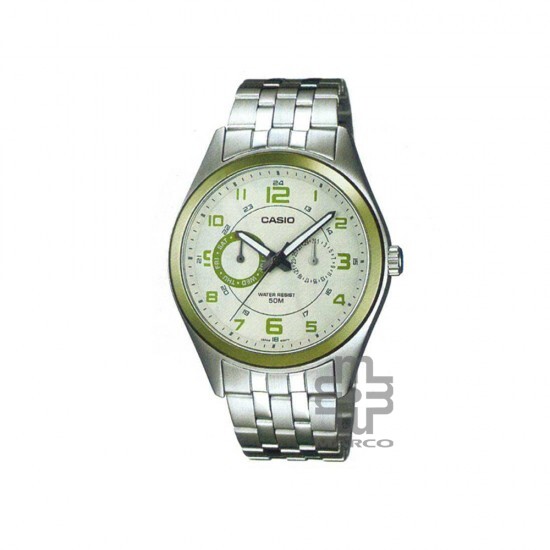 Casio General MTP-1353D-8B2 Silver Stainless Steel Band Men Watch Casio General MTP-1353D-8B2 Silver Stainless Steel Band Men Watch