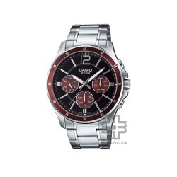 Casio General MTP-1374D-5AV Silver Stainless Steel Band Men Watch