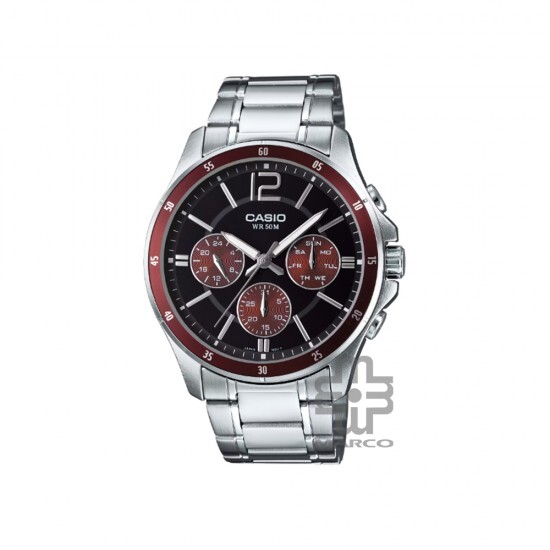 Casio General MTP-1374D-5AV Silver Stainless Steel Band Men Watch