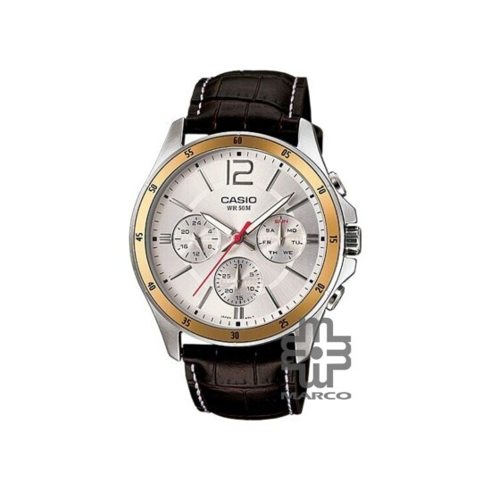 Casio General MTP-1374L-7AV Dark Brown Leather Band Men Watch Casio General MTP-1374L-7AV Dark Brown Leather Band Men Watch