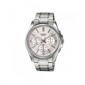Casio General MTP-1375D-7A Silver Stainless Steel Band Men Watch