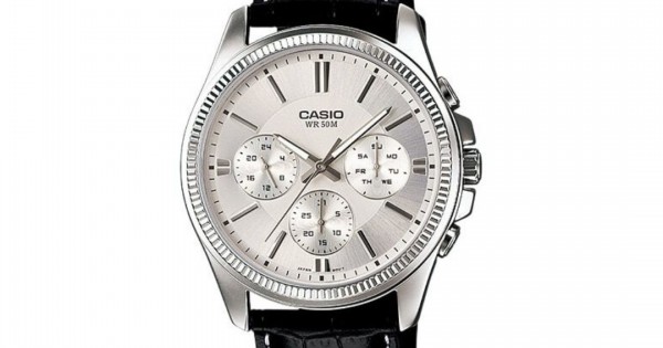 Casio General MTP-1375L-7AV Black Leather Band Men Watch