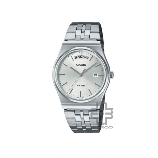Casio General MTP-B146D-7AV Silver Stainless Steel Band Men Watch
