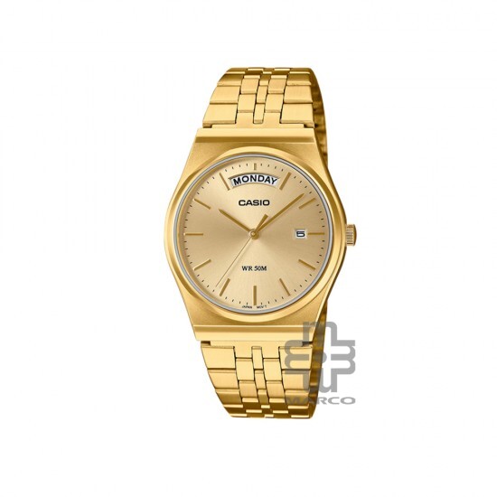 Casio General MTP-B146G-9AV Gold Stainless Steel Band Men Watch